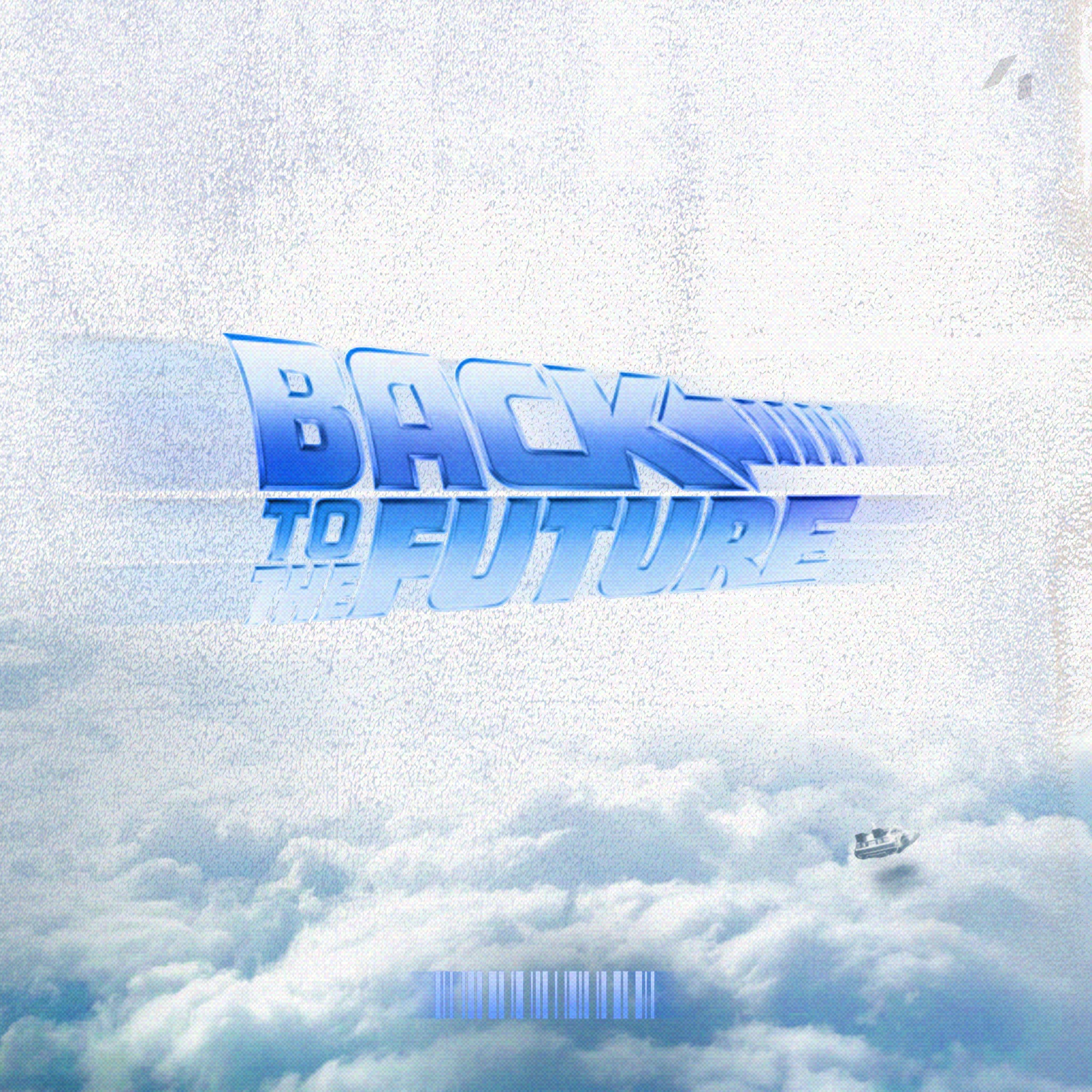 Back to the Future blue graphic